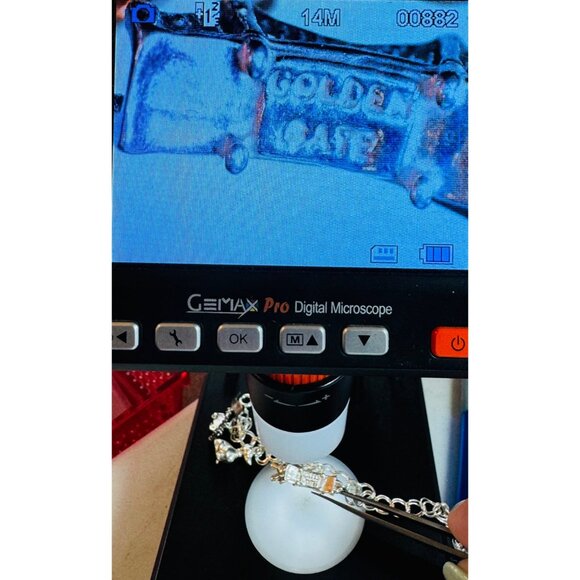 Estate Sterling Silver 925 Double Round Link Charm Bracelet - 8 Unique Charms - Picture 14 of 16